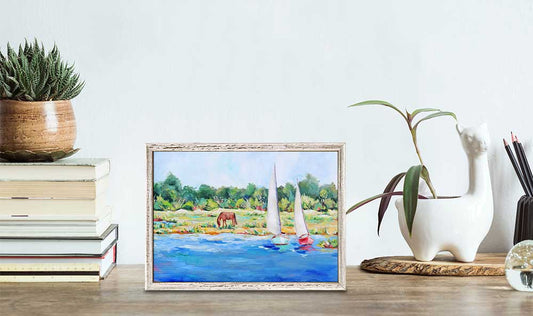 Carrot Island Mini Framed Canvas