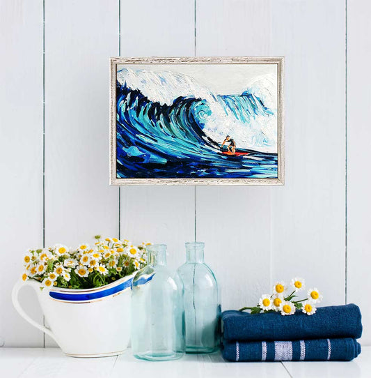 Surfer Mini Framed Canvas