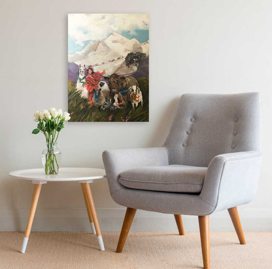 High Winds Over The Himalayas Canvas Wall Art