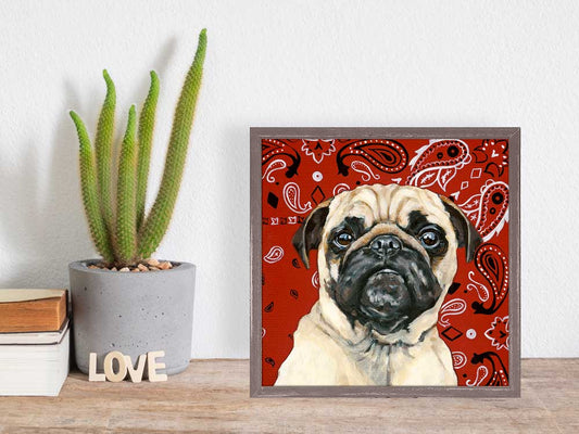Pug Life Mini Framed Canvas