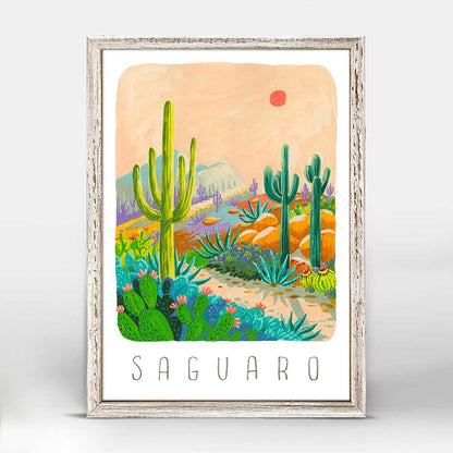 National Parks - Saguaro Mini Framed Canvas