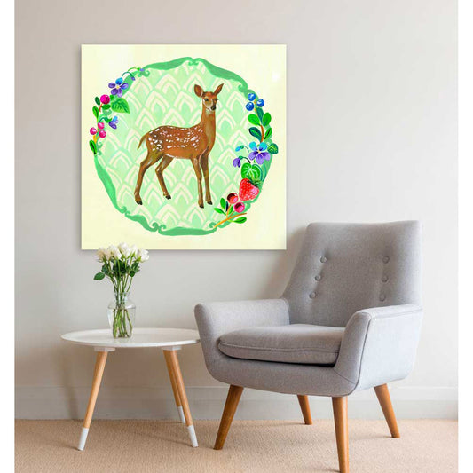 Portraits Of The Woodland - Deer Canvas Wall Art