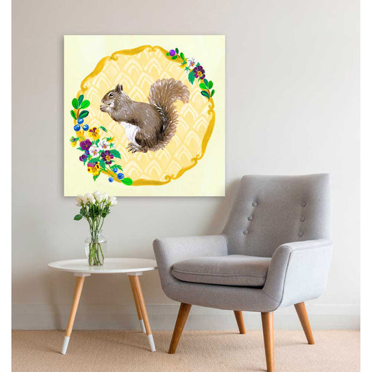 Portraits Of The Woodland - Squirrel Canvas Wall Art