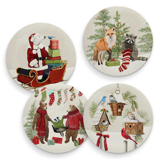 Holiday - Winter Woodland - Set of 4 Coaster Sets