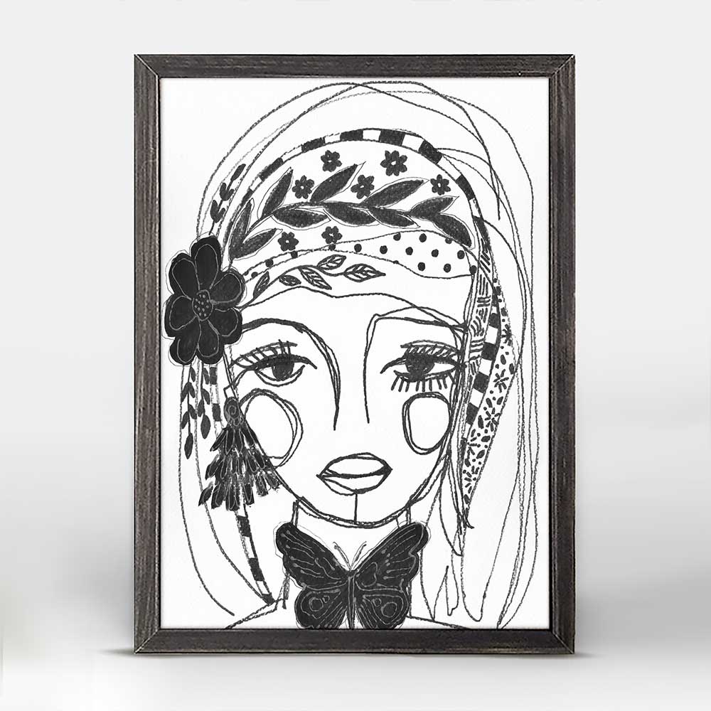 Fashion Floral - Becoming Mini Framed Canvas
