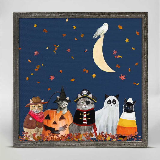 Halloween Cats Mini Framed Canvas