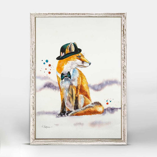 Dapper Fox Mini Framed Canvas