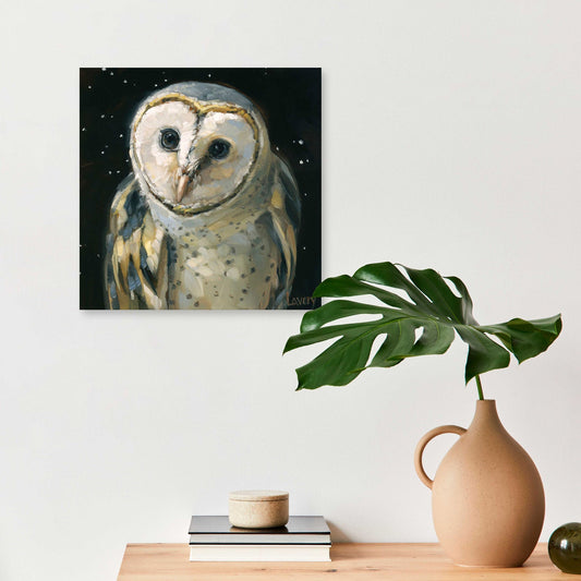 Look Of The Night Owl Canvas Wall Art