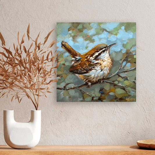 Wren Looking For Signs Canvas Wall Art