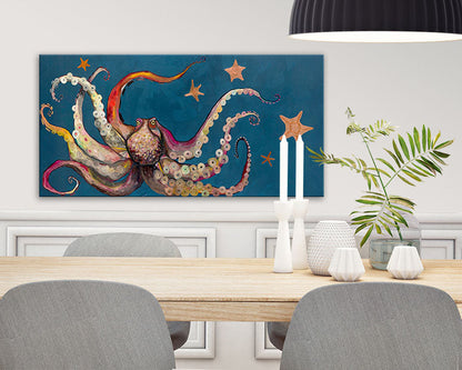 Octopus and Starfish Canvas Wall Art