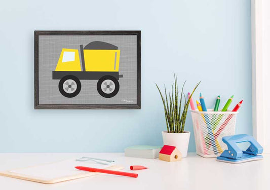 Ways to Wheel - Little Dump Truck Mini Framed Canvas