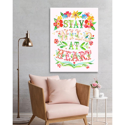 Stay Wild at Heart Canvas Wall Art