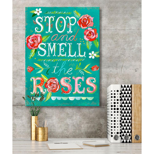 Stop and Smell the Roses Canvas Wall Art