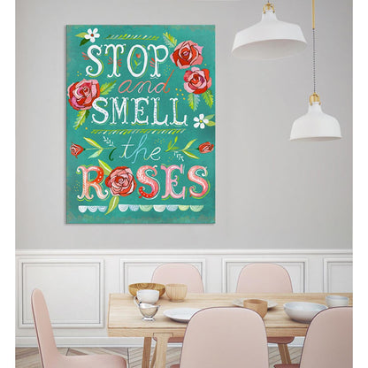 Stop and Smell the Roses Canvas Wall Art