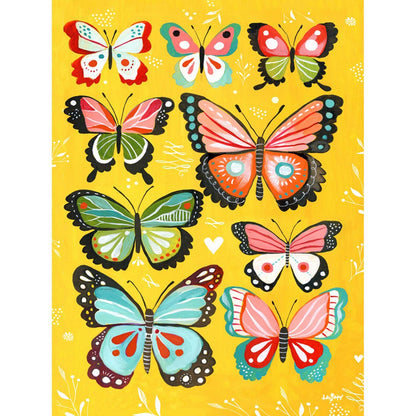 Yellow Butterflies Canvas Wall Art