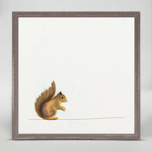 Little Brown Squirrel Mini Framed Canvas