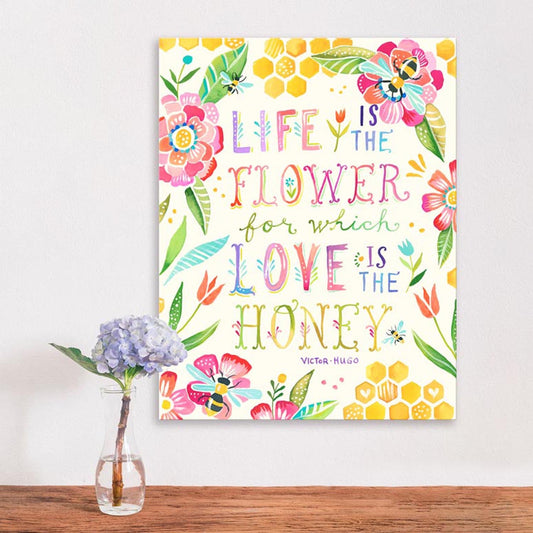 Love Is The Honey Canvas Wall Art