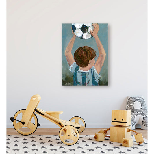 Lil' Soccer Star - Boy Canvas Wall Art