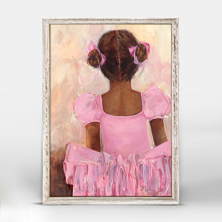 Perfect Ballerina - African American Mini Framed Canvas