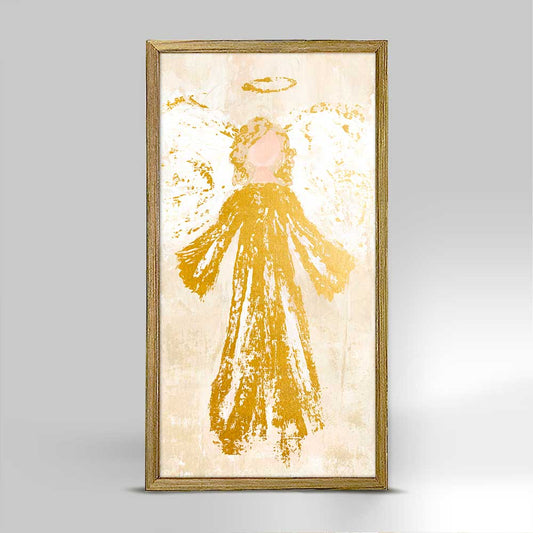 Holiday - Glory Angel - Gold Embellished Mini Framed Canvas