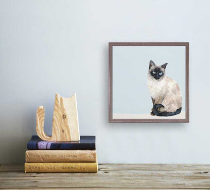Feline Friends - Siamese Cat 2 Mini Framed Canvas