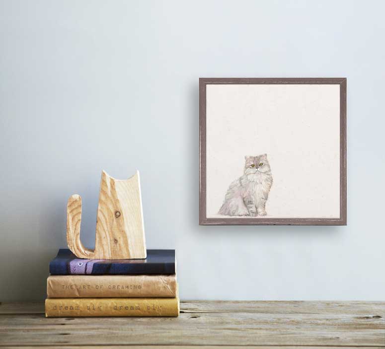 Feline Friends - Persian Cat Mini Framed Canvas