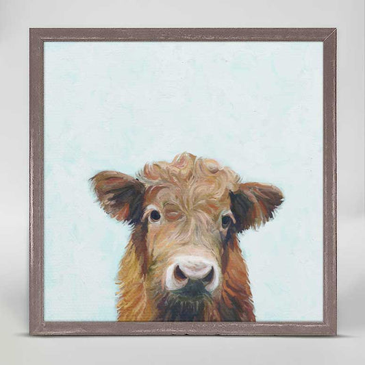 Highland Cow Mini Framed Canvas