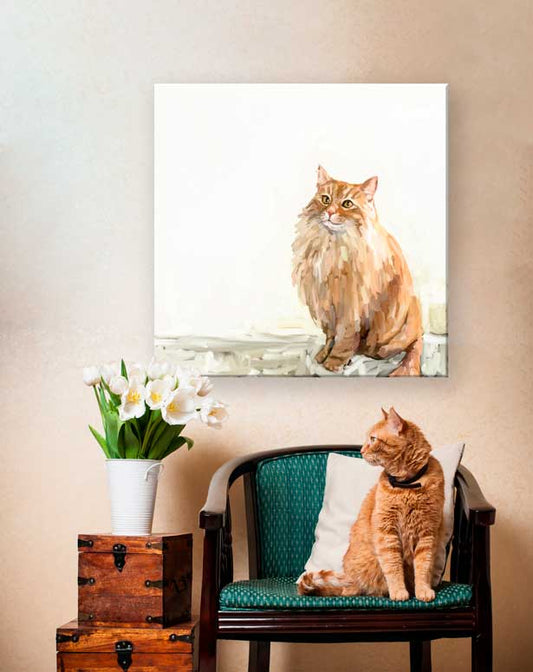 Feline Friends - Charlie Cat Canvas Wall Art