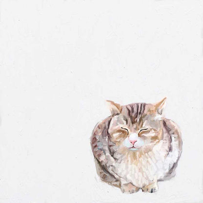 Feline Friends - Sleepy Cat Loaf Canvas Wall Art