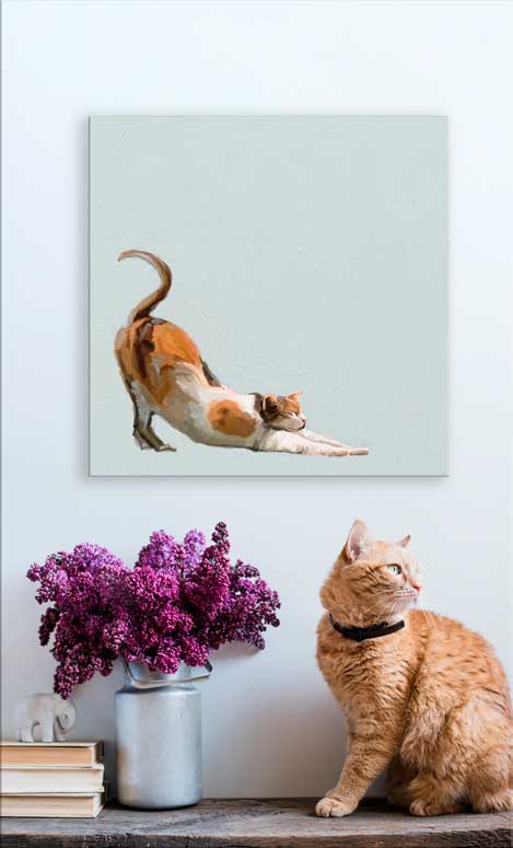 Feline Friends - Stretchy Calico Canvas Wall Art
