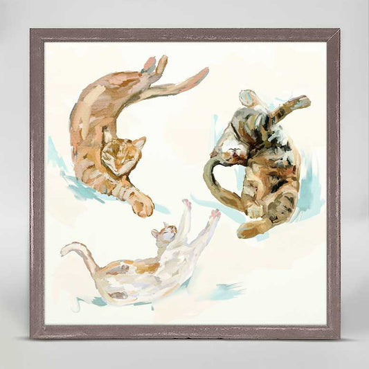 Feline Friends - Stretchy Cat Trio Mini Framed Canvas