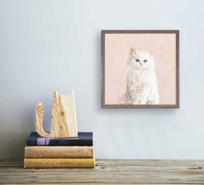 Feline Friends - White Persian Mini Framed Canvas