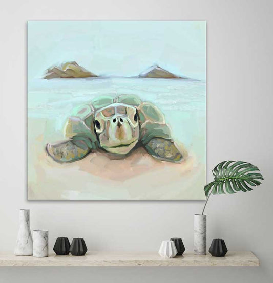 Mokulua Turtle Canvas Wall Art