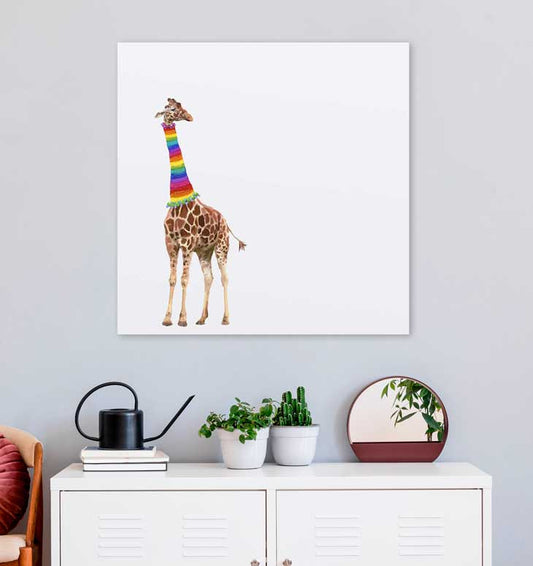 Pride Giraffe Canvas Wall Art