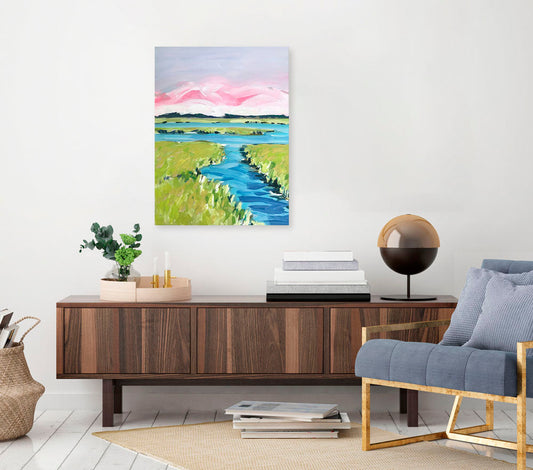 Marsh In Abstract Canvas Wall Art