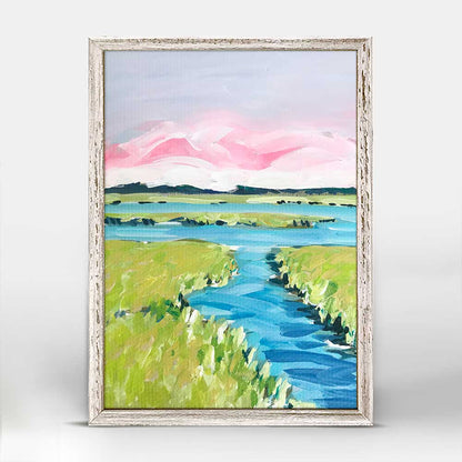 Marsh In Abstract Mini Framed Canvas