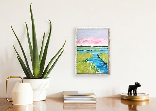 Marsh In Abstract Mini Framed Canvas