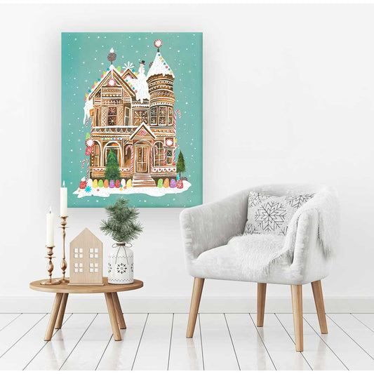 Holiday - Gingerbread House Canvas Wall Art