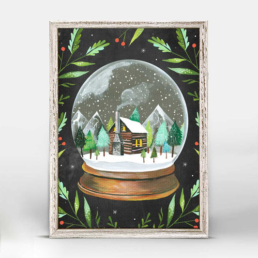 Holiday - Snow Globe Mini Framed Canvas