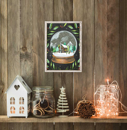Holiday - Snow Globe Mini Framed Canvas