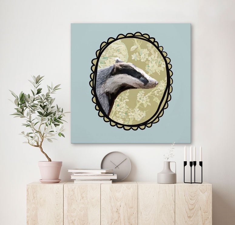 A Very Fine Badger Canvas Wall Art - GreenBox Art