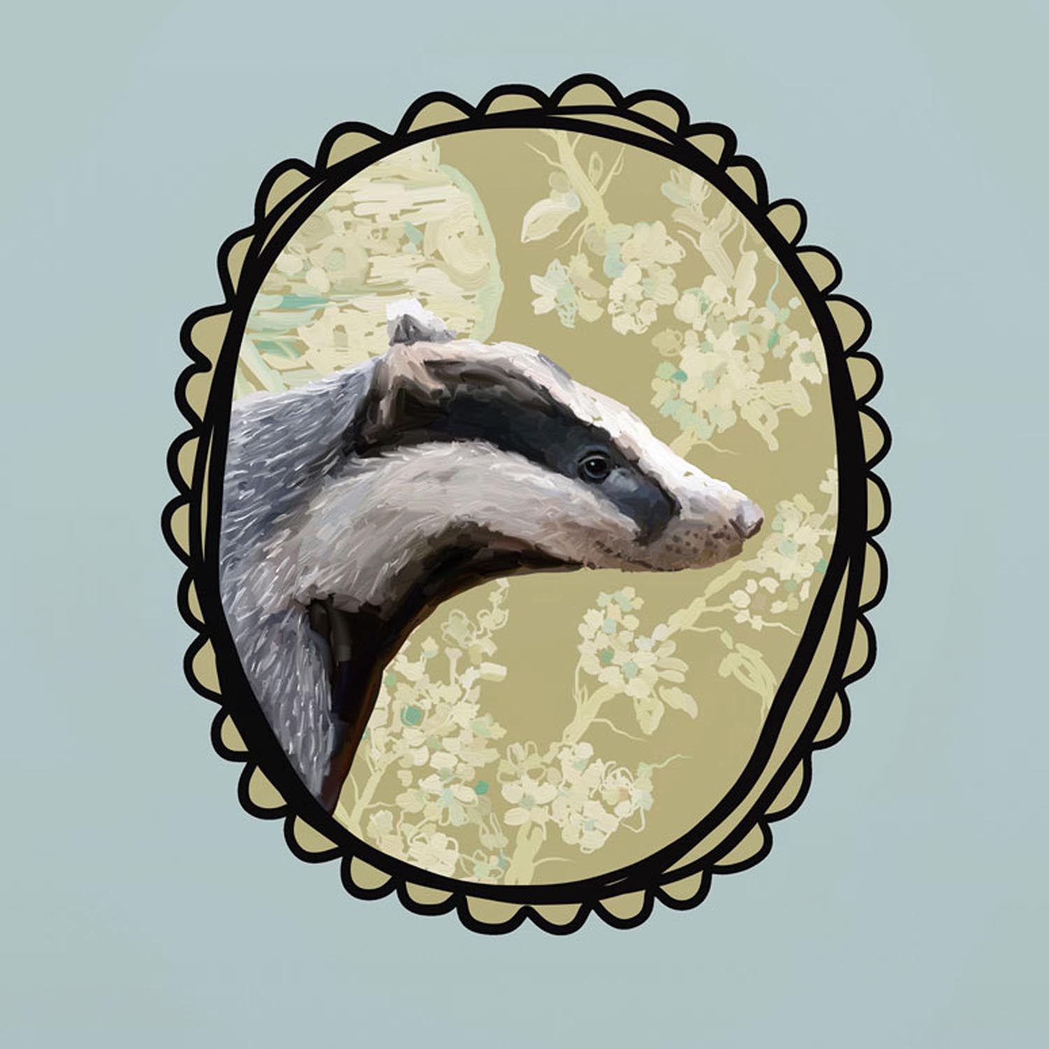 A Very Fine Badger Canvas Wall Art - GreenBox Art