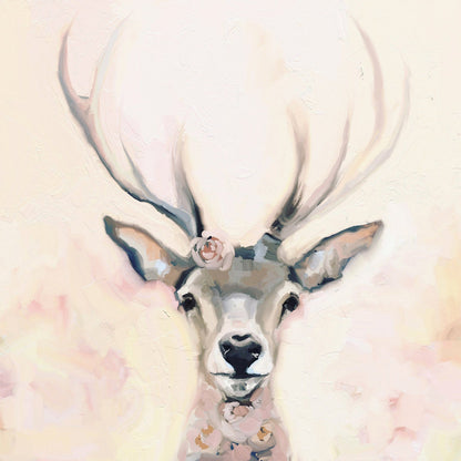 Adored Deer Canvas Wall Art - GreenBox Art