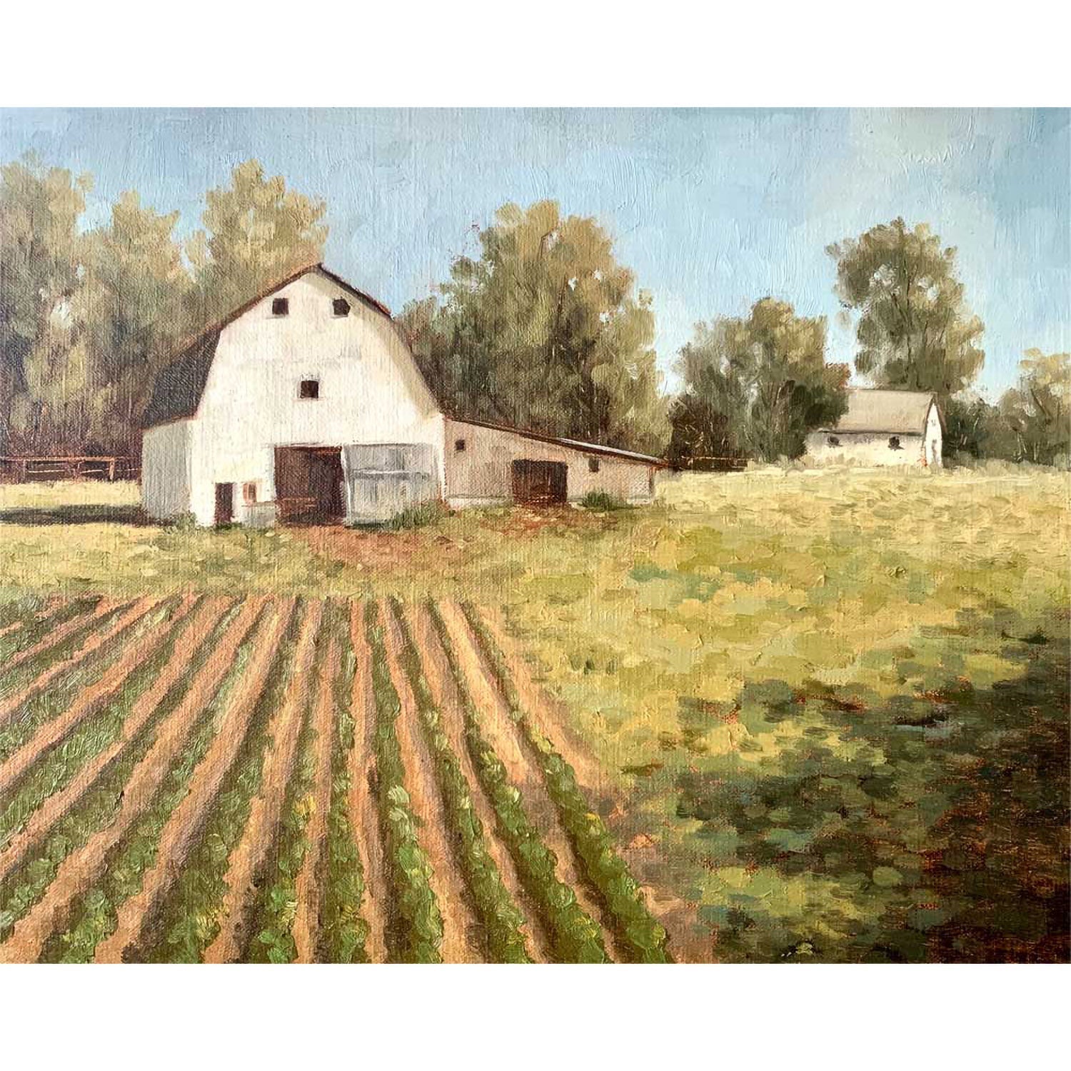 Afternoon Barn Canvas Wall Art - GreenBox Art