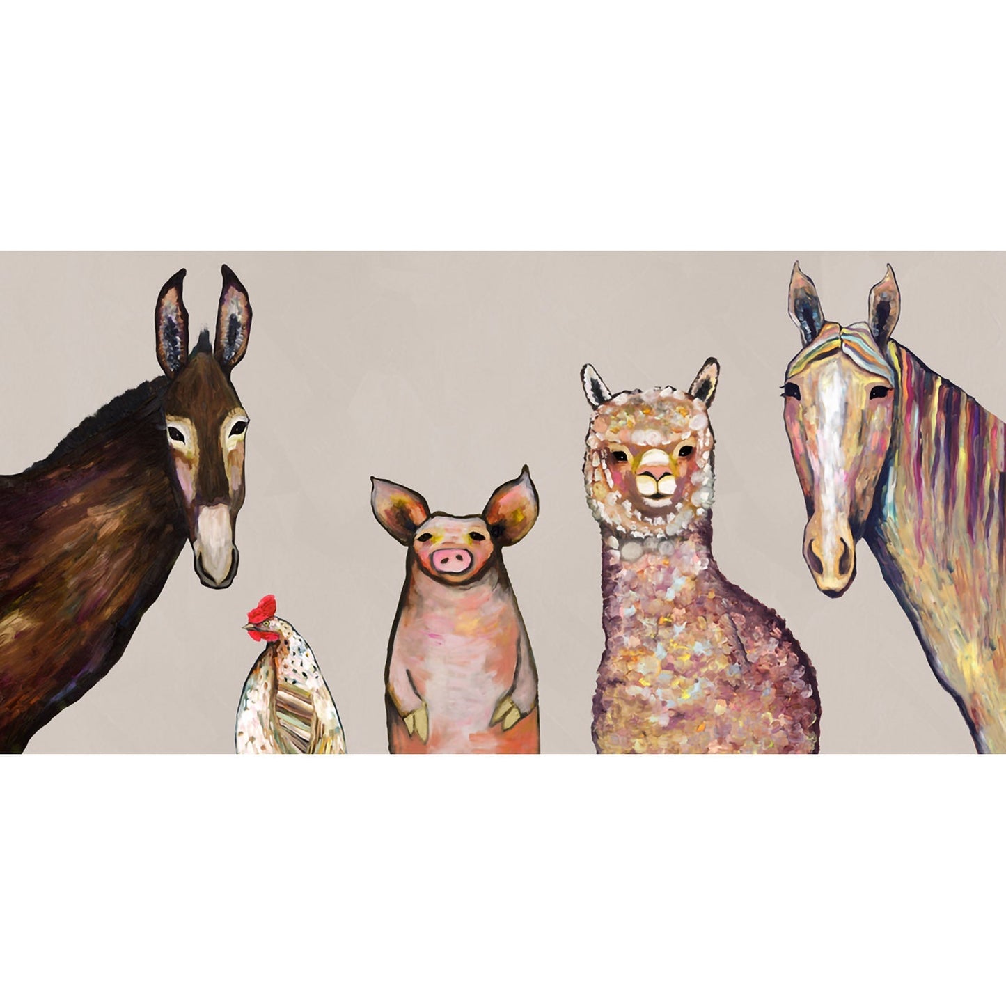 Alpaca And Pals Canvas Wall Art - GreenBox Art