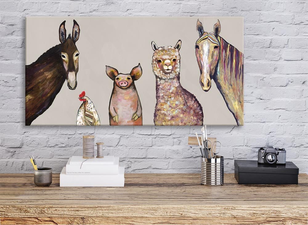 Alpaca And Pals Canvas Wall Art - GreenBox Art