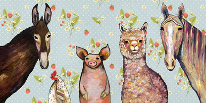 Alpaca And Pals Canvas Wall Art - GreenBox Art