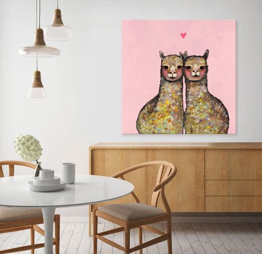 Alpaca Love Canvas Wall Art - GreenBox Art