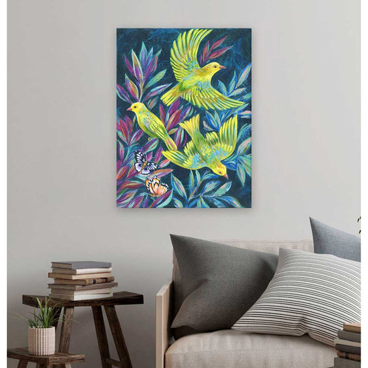 Among The Leaves Canvas Wall Art - GreenBox Art