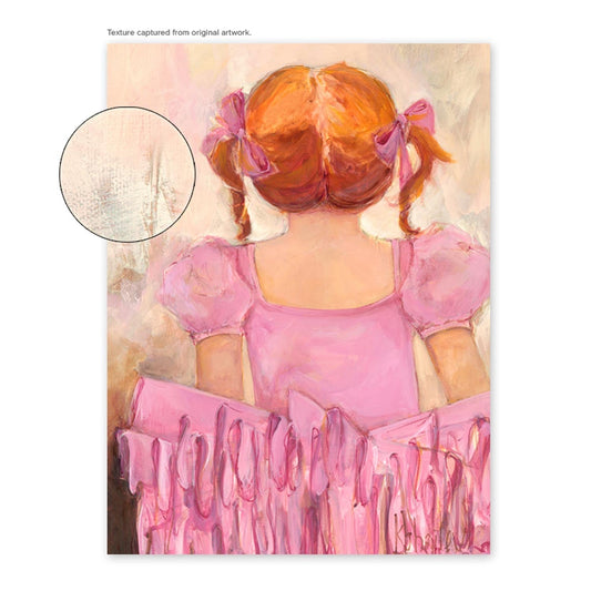 Angelic Ballerina - Red Hair Canvas Wall Art - GreenBox Art